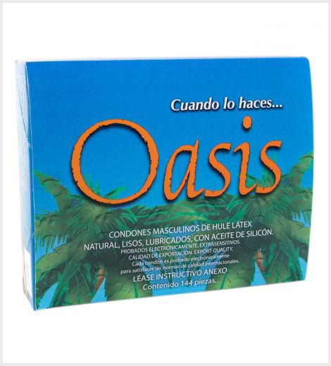 Condón masculino Oasis. Caja con 144 piezas