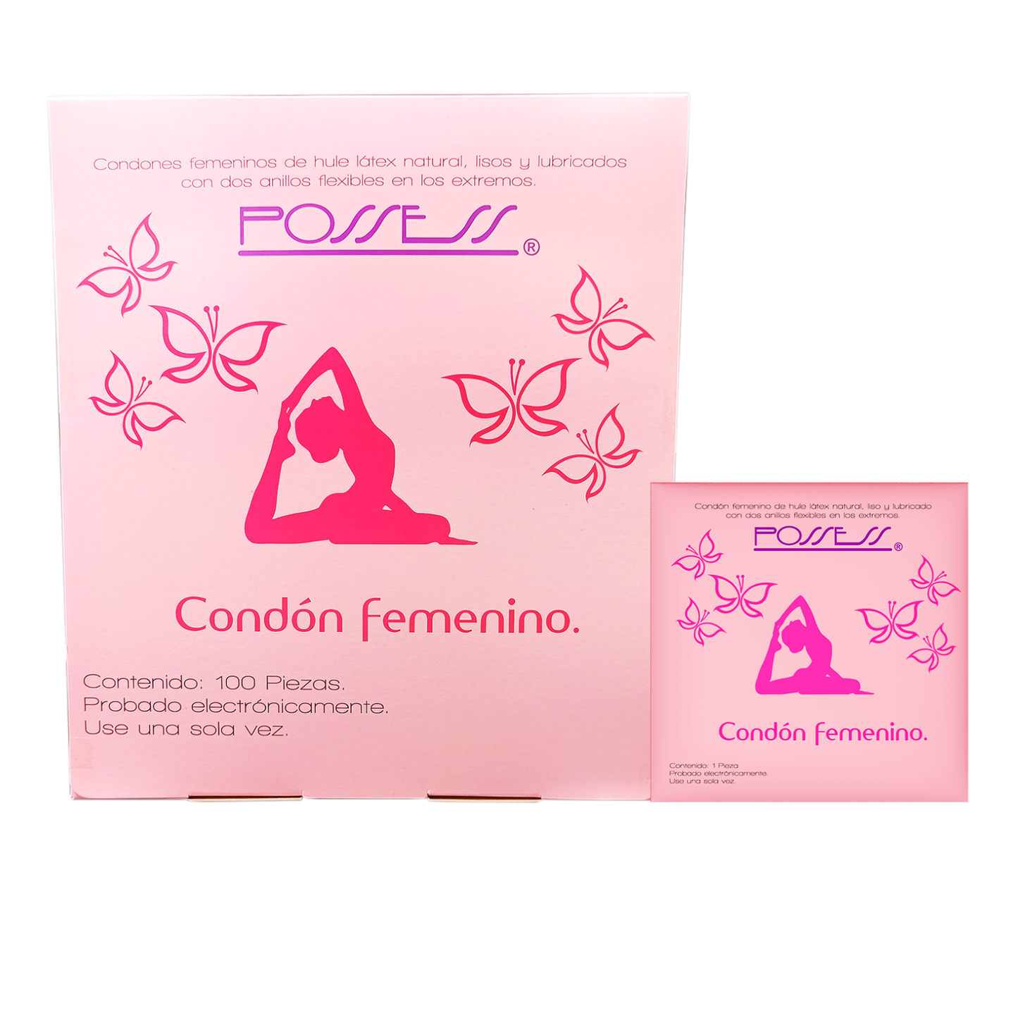 Condón femenino Possess. Caja con 100 piezas