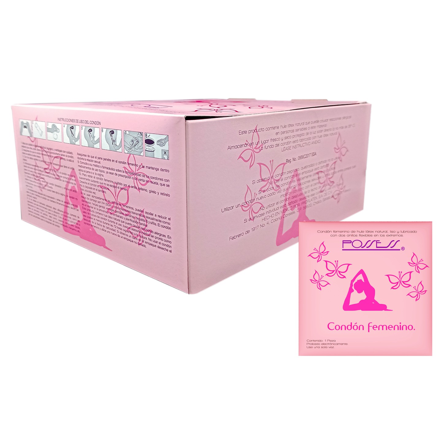 Condón femenino Possess. Caja con 100 piezas