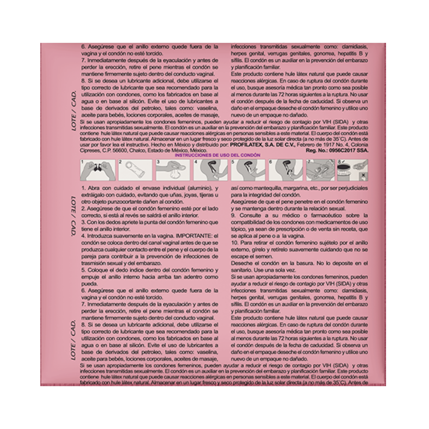 Condón femenino Possess. Caja con 100 piezas