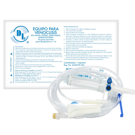 Equipo para Venoclisis Normogotero sin Aguja