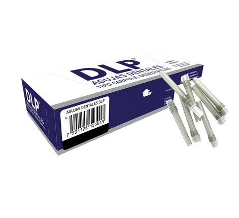 Aguja Dental DLP Calibre 27G Larga Caja con 100 piezas
