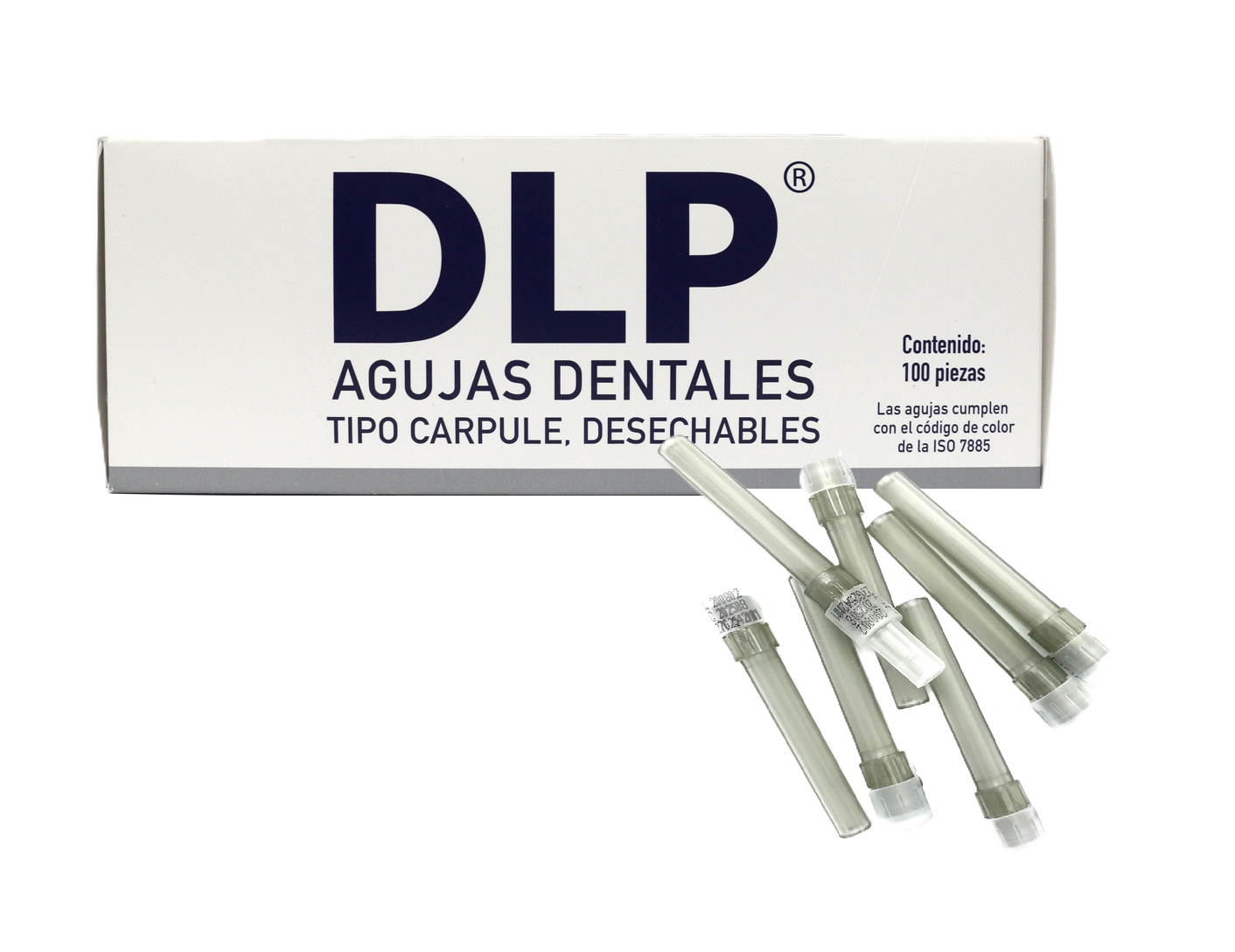 Aguja Dental DLP Calibre 27G Larga Caja con 100 piezas