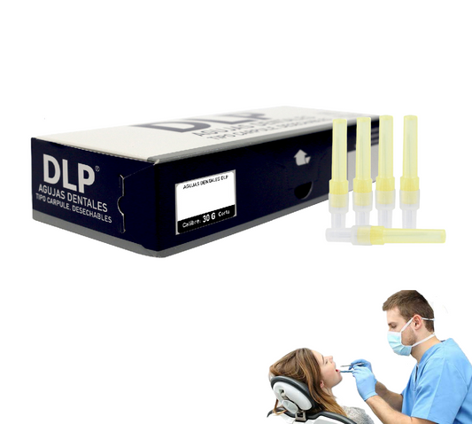 Aguja Dental DLP Calibre 30G Corta Caja con 100 piezas