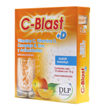 C-Blast+D, Vitamina C, Vitamina D, Complejo B, Zinc y Antioxidantes Polvo Efervescente Sabor Naranja (caja con 10 sobres)