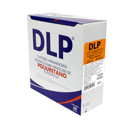 Catéteres Intravenosos Periféricos para Venoclisis DLP Caja con 50 piezas