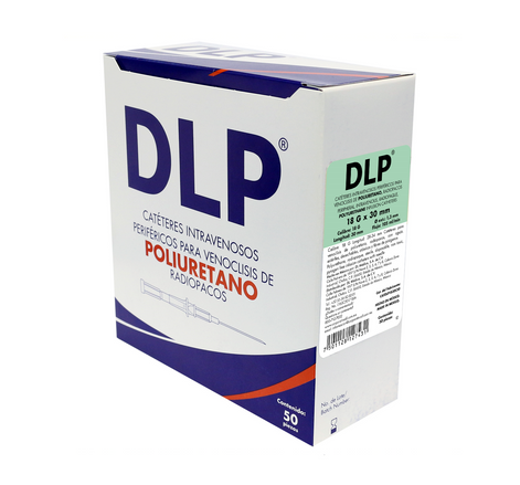 Catéteres Intravenosos Periféricos para Venoclisis DLP Caja con 50 piezas