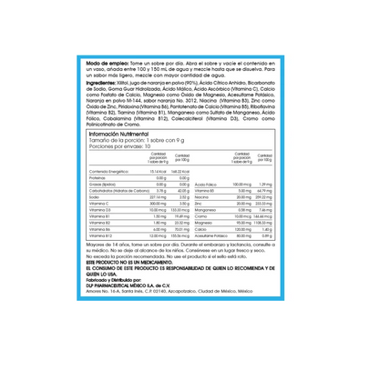 Kit 3 Cajas de C-Blast+D, Vitamina C, Vitamina D, Complejo B, Zinc y Antioxidantes Polvo Efervescente (caja con 10 sobres) (CEROAZUCAR NARANJA)