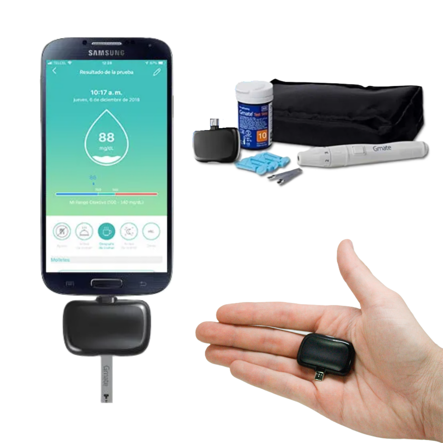 Glucómetro Gmate On DL. Compatible con android