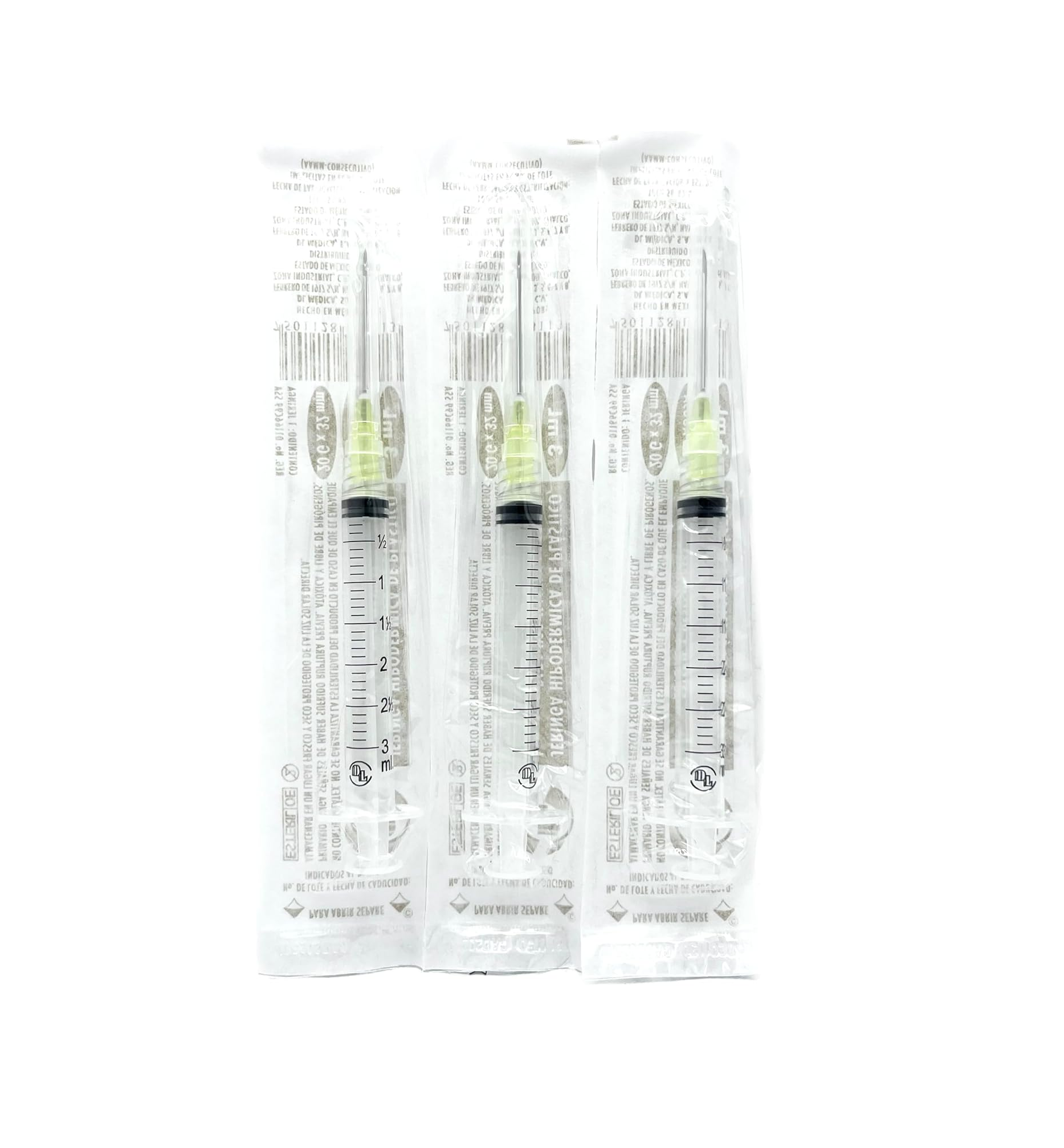 Jeringas DL 3ml 20Gx32mm Caja con 100 piezas