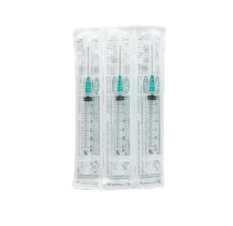 Jeringa DL 3ML 21Gx32mm Caja con 100 piezas