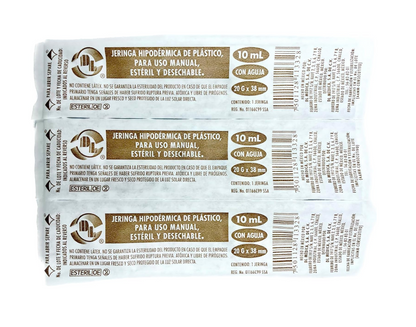 Jeringas DL 10ML 20Gx38mm Caja con 100 piezas