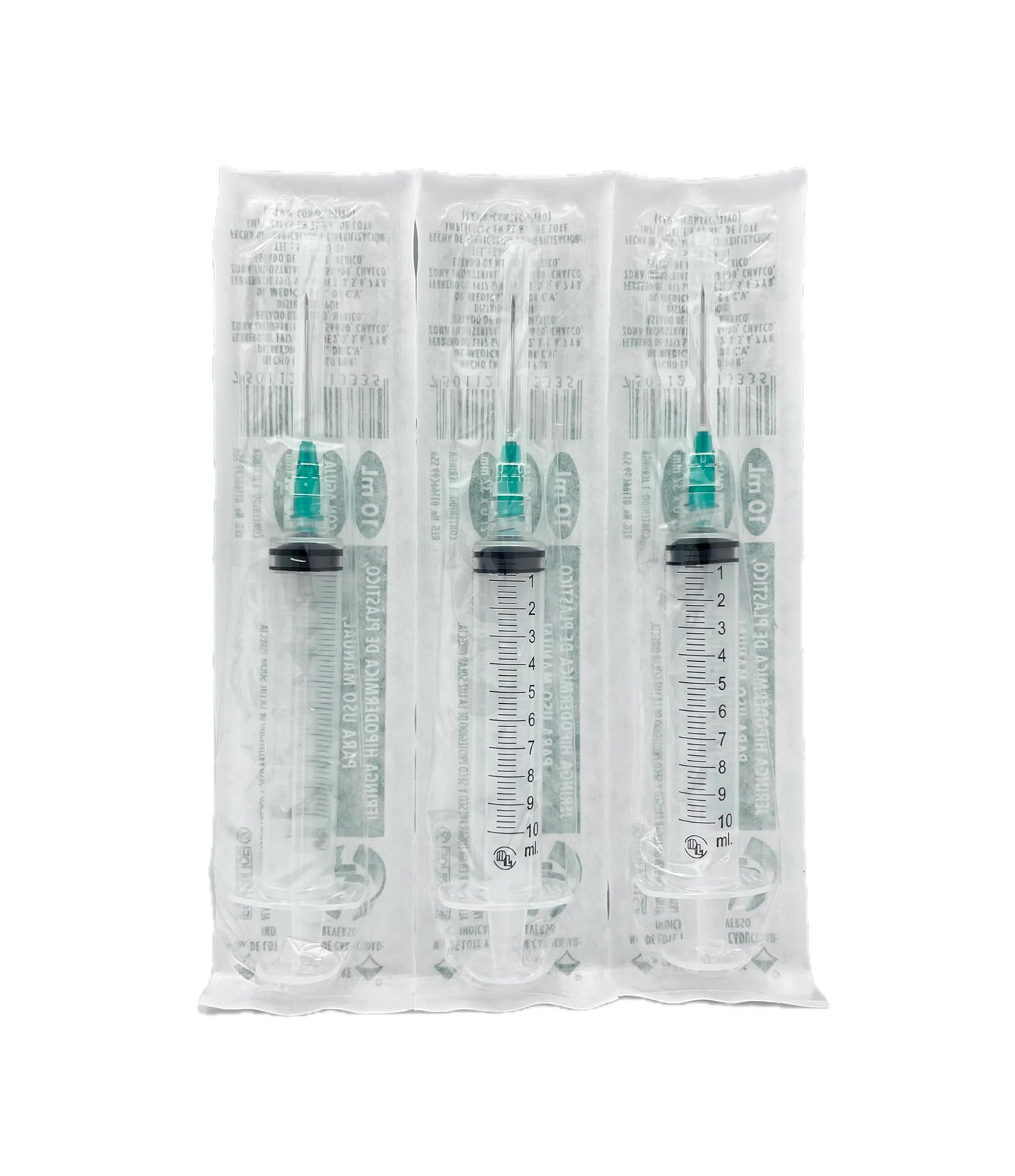 Jeringas DL 10ML 21Gx32MM Caja con 100 piezas