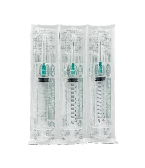 Jeringas DL 10ML 21Gx32MM Caja con 100 piezas