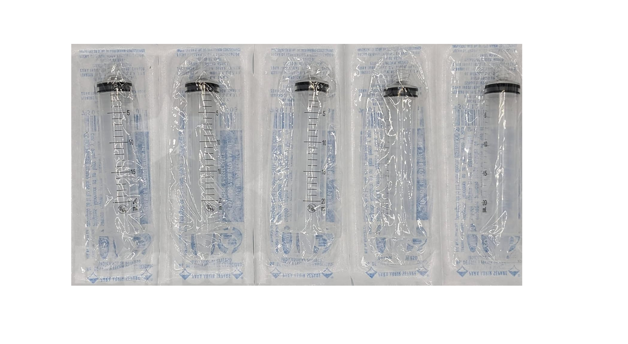 Jeringas DL 20ML sin aguja Caja con 50 piezas