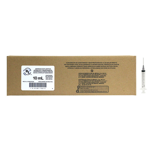 JERINGA DL  10 Ml 22Gx32mm Caja con 100PZ