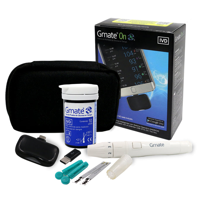 Glucómetro Gmate ON DL Compatible con Android