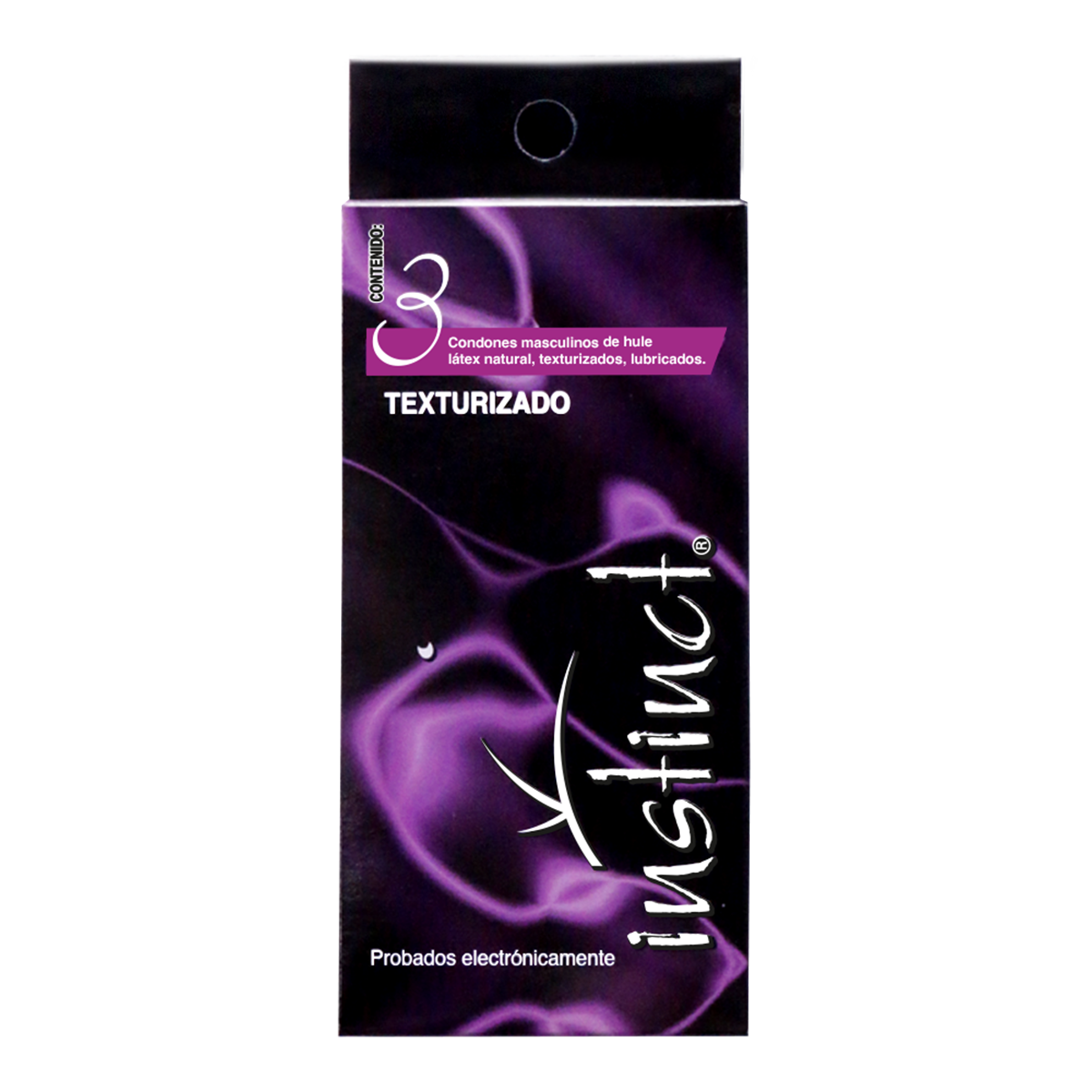 Condón masculino Instinct texturizado. 12 carteras con 3 condones cada uno