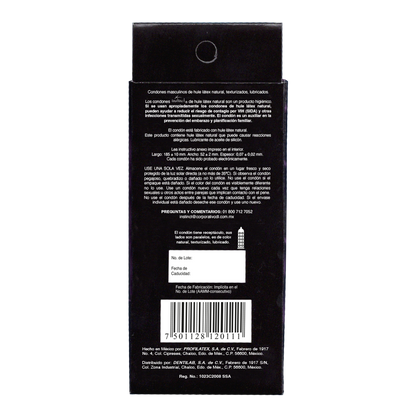 Condón masculino Instinct texturizado. 12 carteras con 3 condones cada uno