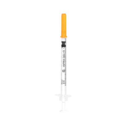 Jeringa hipodérmicas para insulina DL 0.5ml 31Gx8mm. Bolsa con 5 piezas