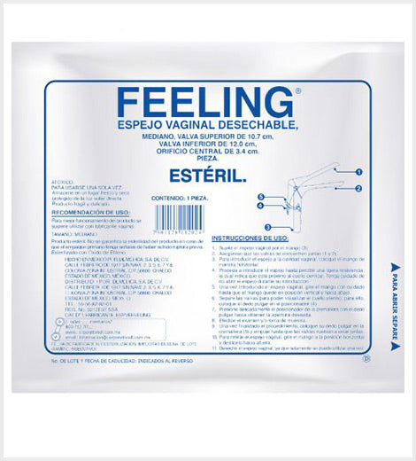 ESPEJO VAGINAL ESTERIL FEELING MEDIANO 1pz
