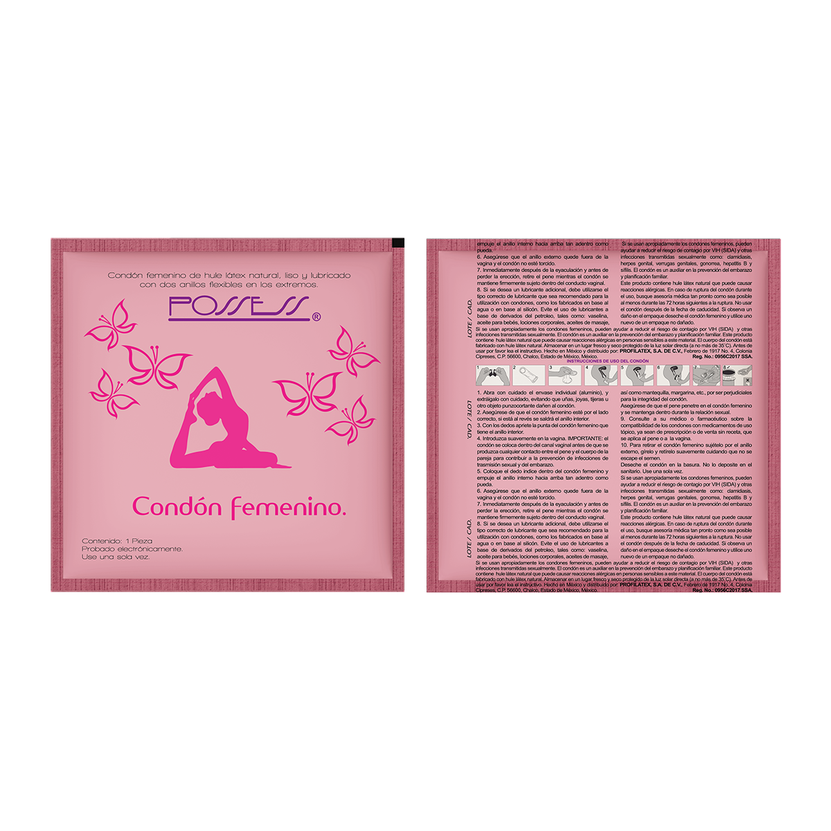 Condón femenino Possess. Caja con 100 piezas