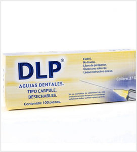 Aguja Dental Calibre 27G Larga Marca DLP