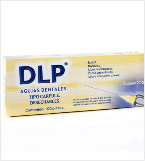 Aguja Dental Calibre 27G Larga Marca DLP
