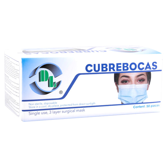 Cubrebocas quirúrgico Caple con 50 piezas