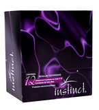 Condones Instinct Caja con 12 carteras con 3 piezas cada una.
