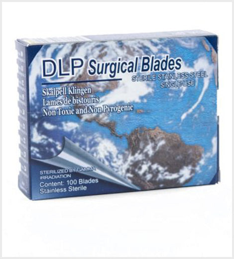 Hojas para bisturí DLP de acero inoxidable. Caja con 100 piezas