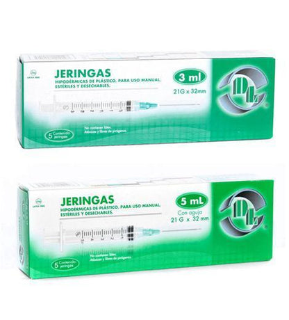 Jeringas 10 ml estériles desechables marca DL