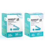 Lancetas para Glucómetros NANOLET DL Caple con  50 piezas y 100 piezas.