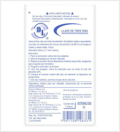 Llave de 3 vías DL